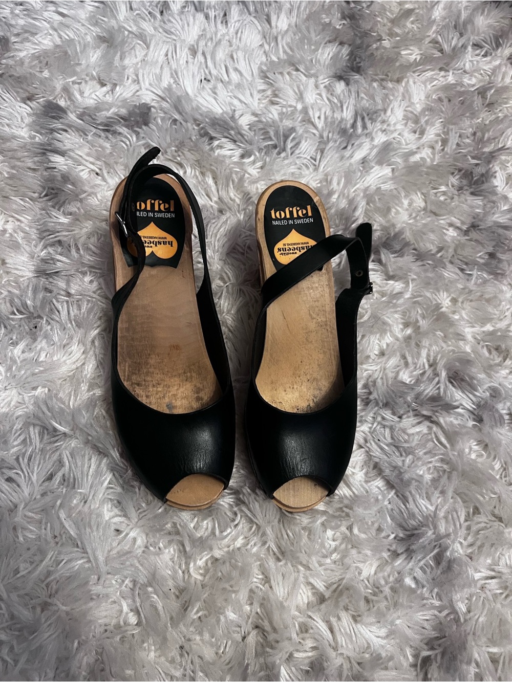 Swedish Hasbeens Slingback Clogs